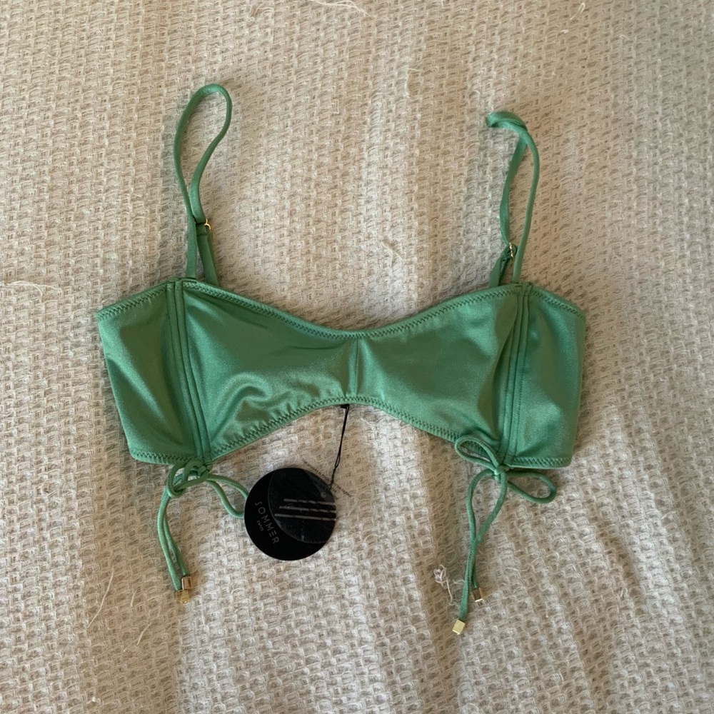 Revolve x Sommer Swim Bea Maltese Green Bralette Crop Swim Bikini Top NWT XS